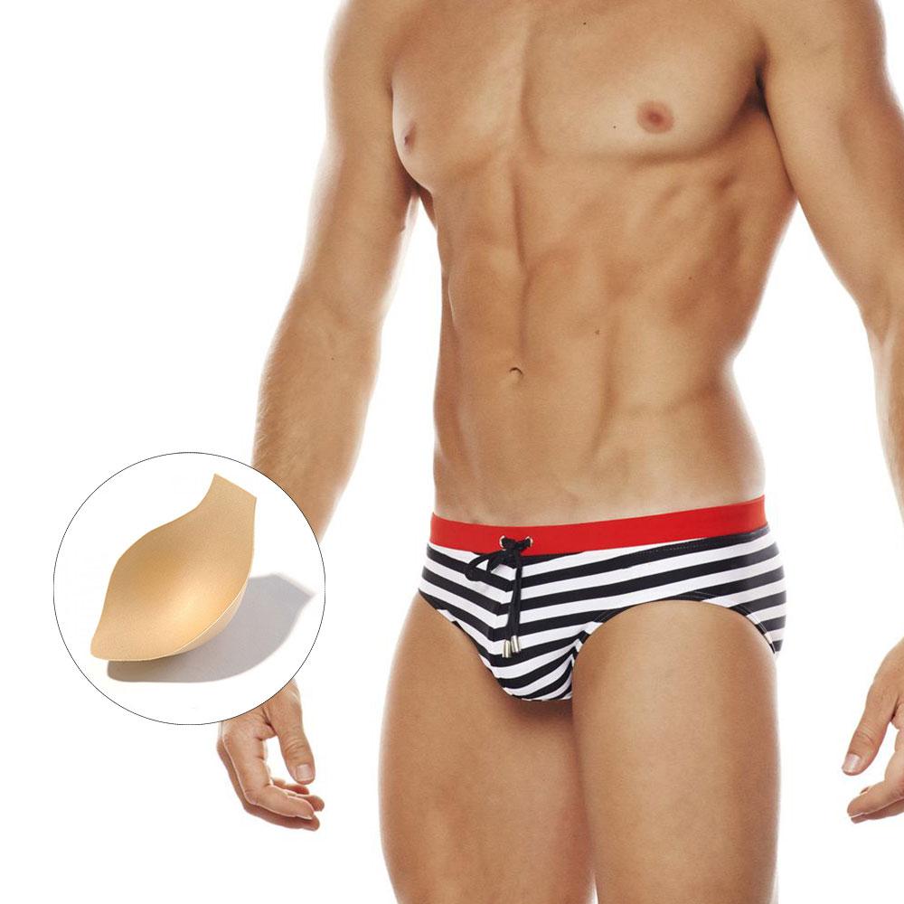 Herren-Badehose, gestreift, mit Beutel, Luxus-Bademode, modische Badeanzüge für Männer Endurance L schwarz Herren-Badehose, gestreift, mit Beutel, Luxus-Bademode, modische Badeanzüge für Männer Endurance L schwarz von Joom DACH