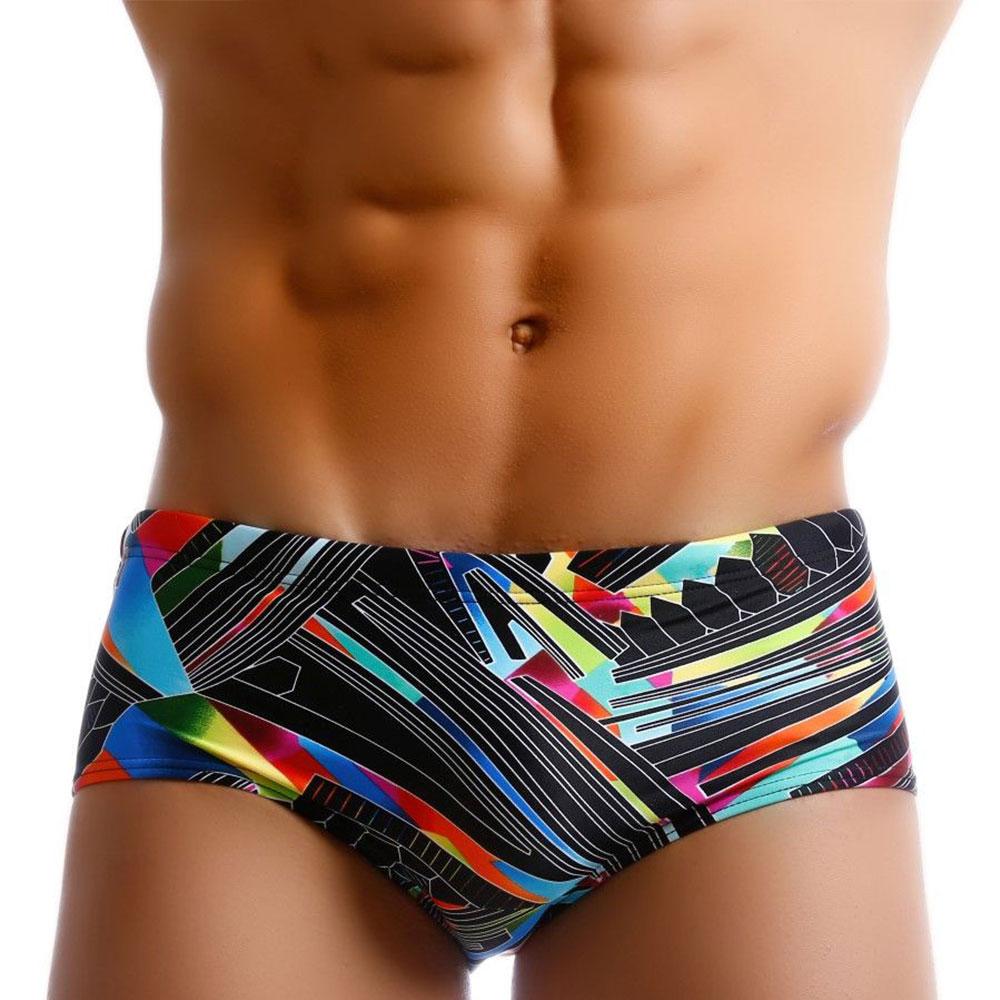Herren-Badehose, modisch bedruckte Bikini-Shorts mit herausnehmbarer Polsterung 3XL bunt von Joom DACH