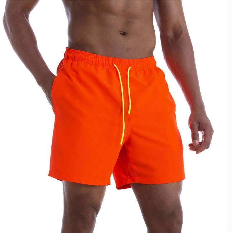 Herren-Badehose, schnell trocknende Strandshorts mit Reißverschlusstaschen und Netzstoff M safrangelb Herren-Badehose, schnell trocknende Strandshorts mit Reißverschlusstaschen und Netzstoff M safrangelb von Joom DACH