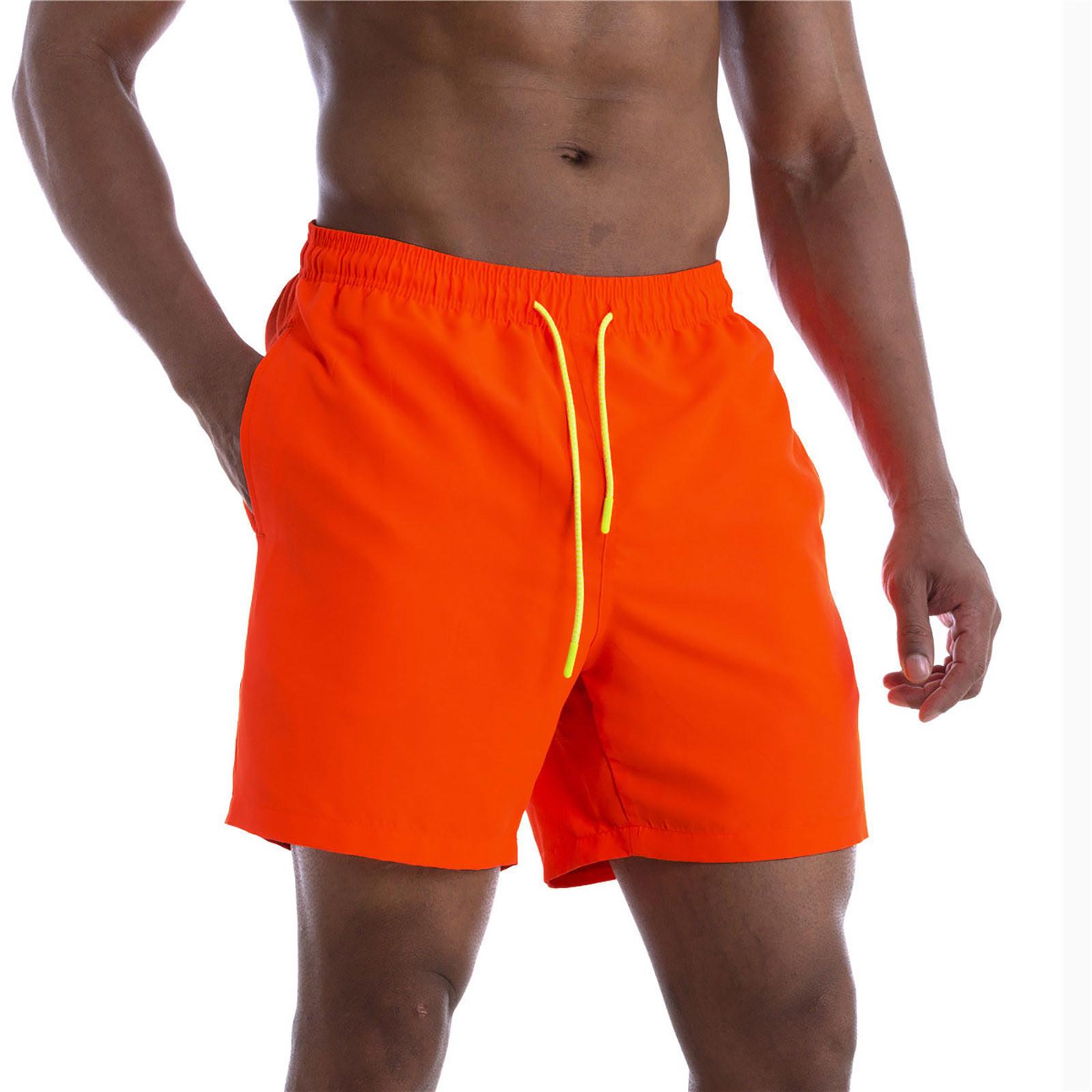 Herren-Badehose, schnell trocknende Strandshorts mit Reißverschlusstaschen und Netzstoff XXL von Joom DACH