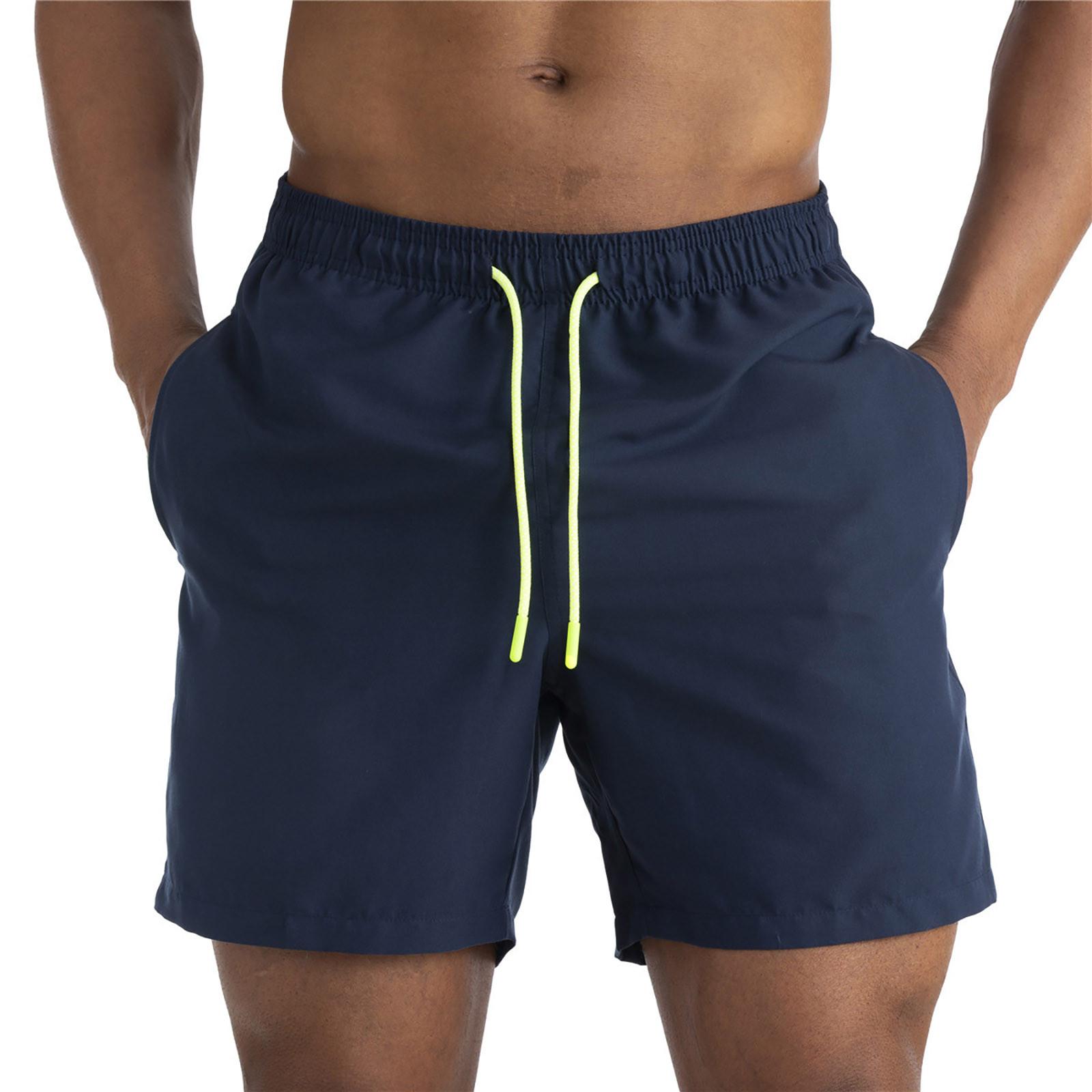 Herren-Badehose, schnell trocknende Strandshorts mit Reißverschlusstaschen und Netzstoff XXXL dunkelblau Herren-Badehose, schnell trocknende Strandshorts mit Reißverschlusstaschen und Netzstoff XXXL dunkelblau von Joom DACH