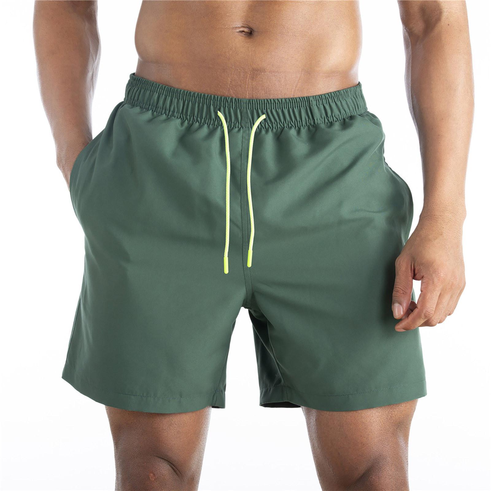 Herren-Badehose, schnell trocknende Strandshorts mit Reißverschlusstaschen und Netzstoff XXXL von Joom DACH