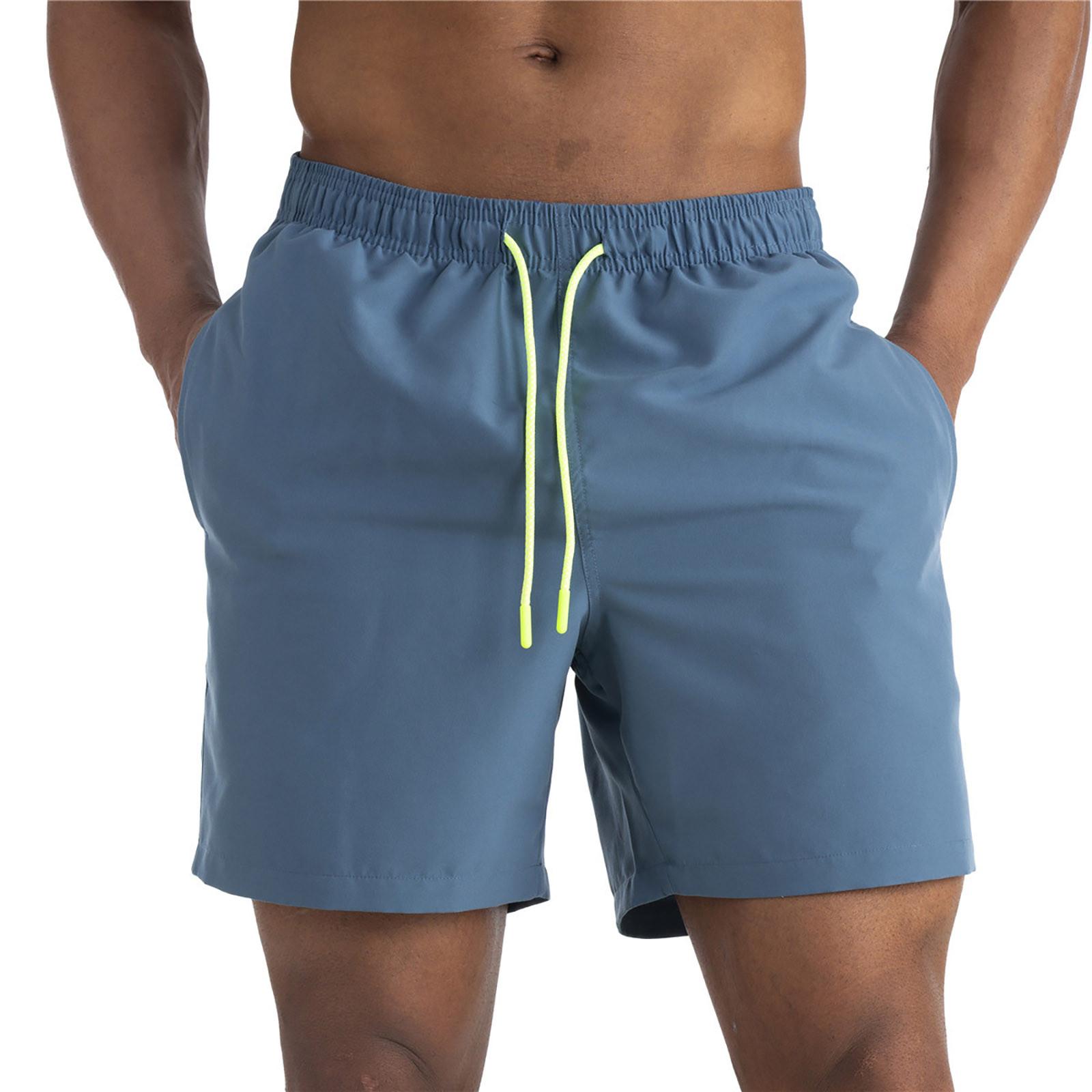 Herren-Badehose, schnell trocknende Strandshorts mit Reißverschlusstaschen und Netzstoff XXXXL von Joom DACH