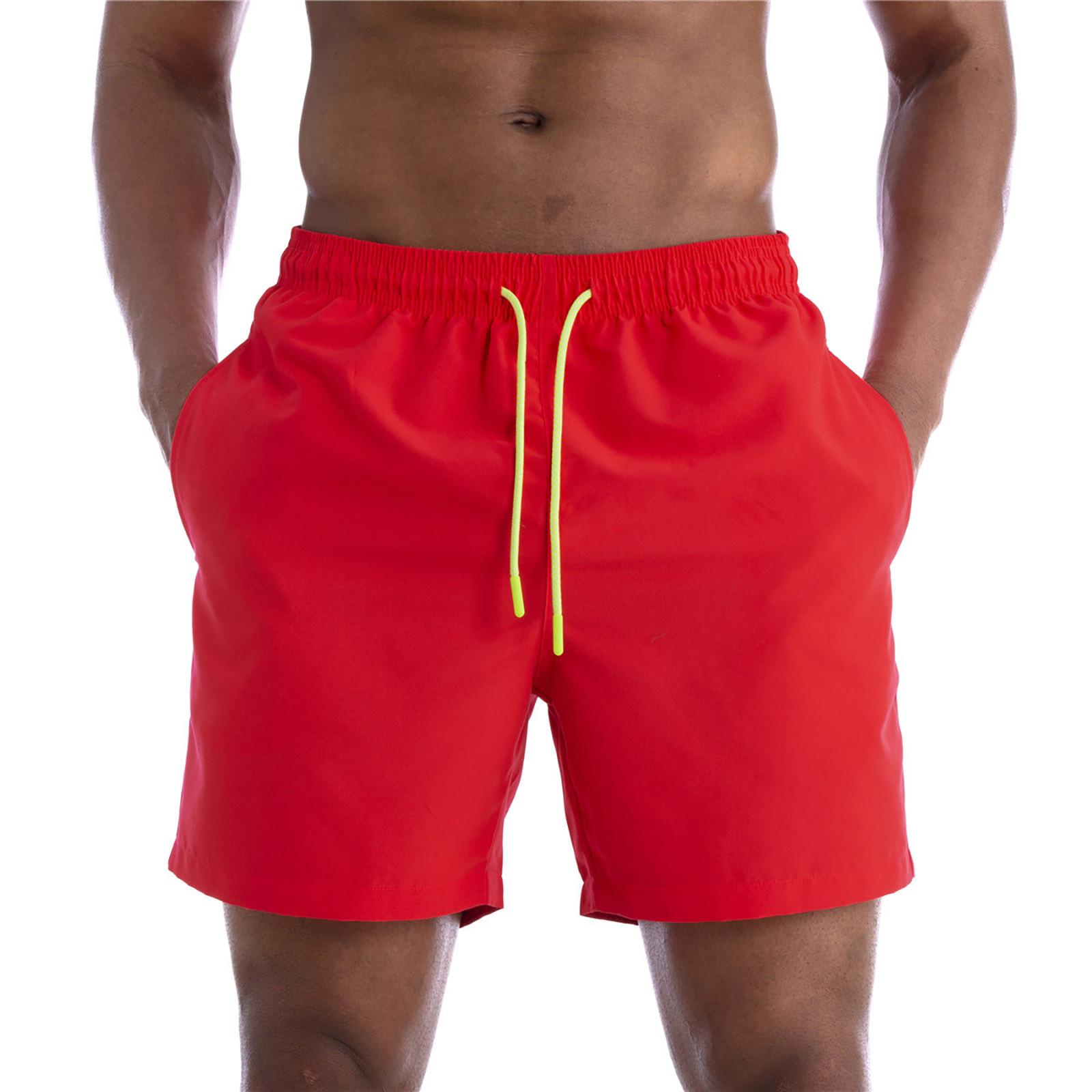 Herren-Badehose, schnell trocknende Strandshorts mit Reißverschlusstaschen und Netzstoff XXXXL von Joom DACH