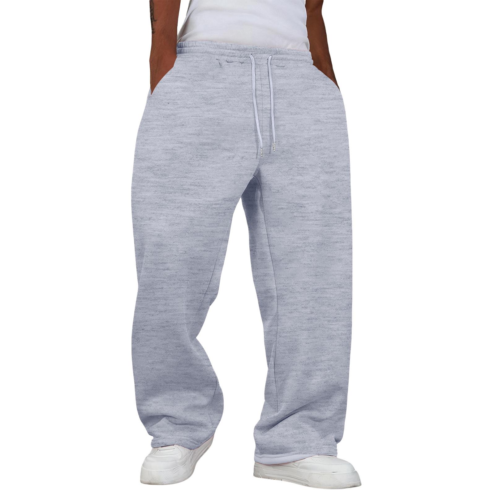 Herren Baggy Sweatpants Fleece Freizeithose Elastischer Bund Sportliche Trainings-Jogginghose Herbst Winter M von Joom DACH