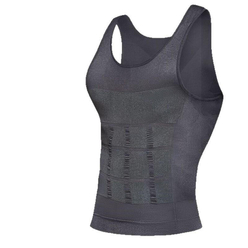 Herren Bauchweg Body Shaper Weste - Eng, Elastisch, Figurbetonendes Sportkorsett 3XL graue von Joom DACH