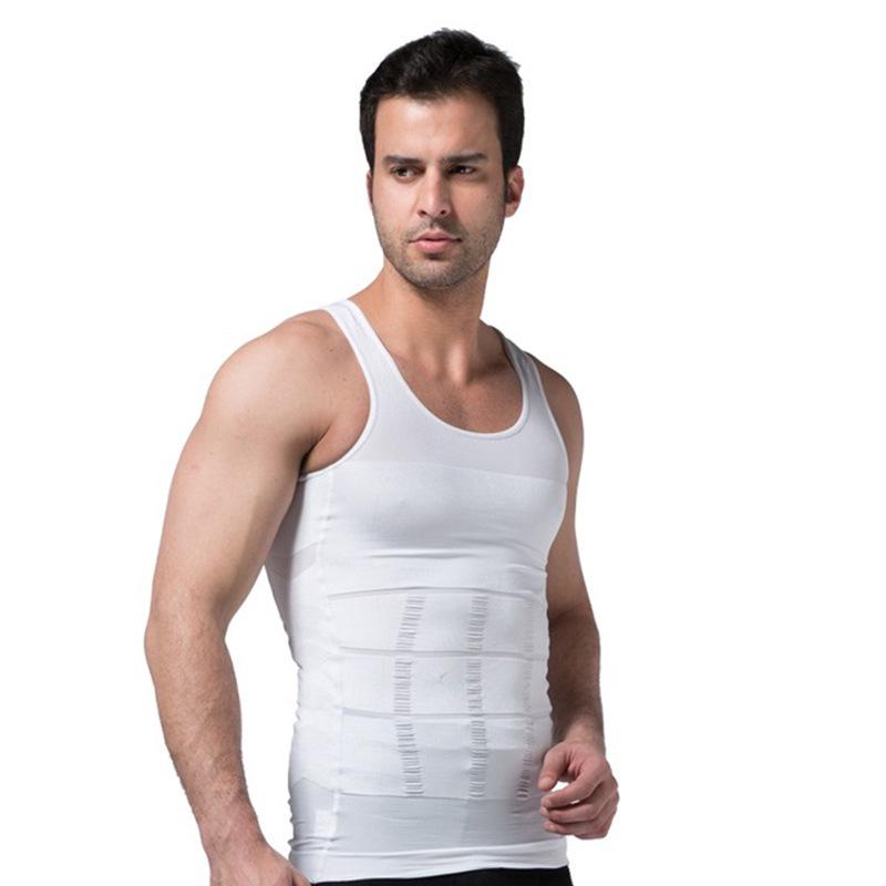 Herren Bauchweg Body Shaper Weste - Eng, Elastisch, Figurbetonendes Sportkorsett XL weiß von Joom DACH