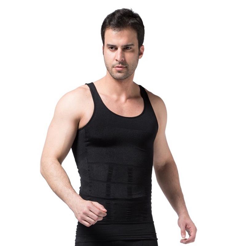 Herren Bauchweg Body Shaper Weste - Eng, Elastisch, Figurbetonendes Sportkorsett XL schwarz von Joom DACH