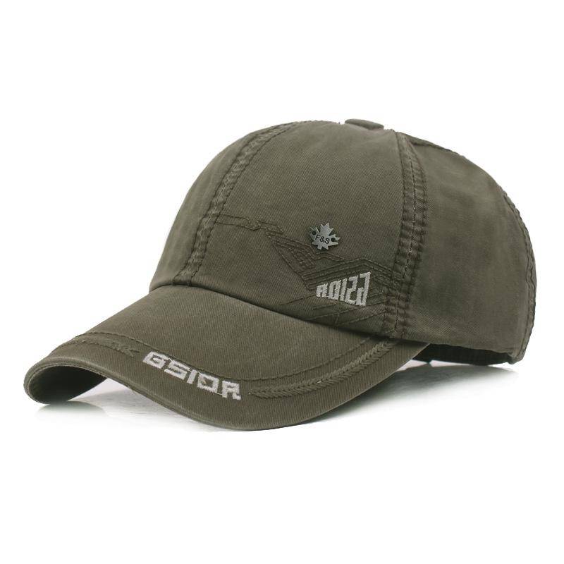 Herren Baumwolle Baseball Cap Frühling Herbst Sonnenschutz Hut Damen Bergsteigen Hut armee grüne von Joom DACH