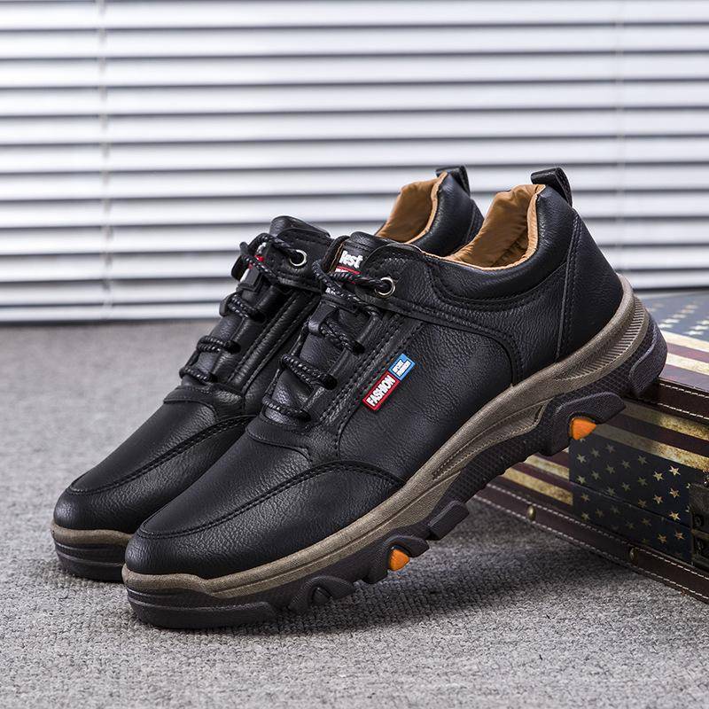 Herren Baumwollschuhe Frühling und Herbst Neue verdickte warme Schuhe Mode dickbesohlte Outdoor-Wanderschuhe Papa-Schuhe 44 von Joom DACH