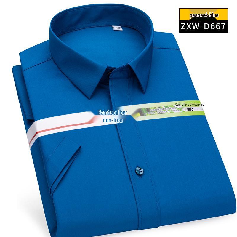 Herren Blau Kurzarm Baumwolle Businesshemd - Formelle Arbeitskleidung XXL von Joom DACH