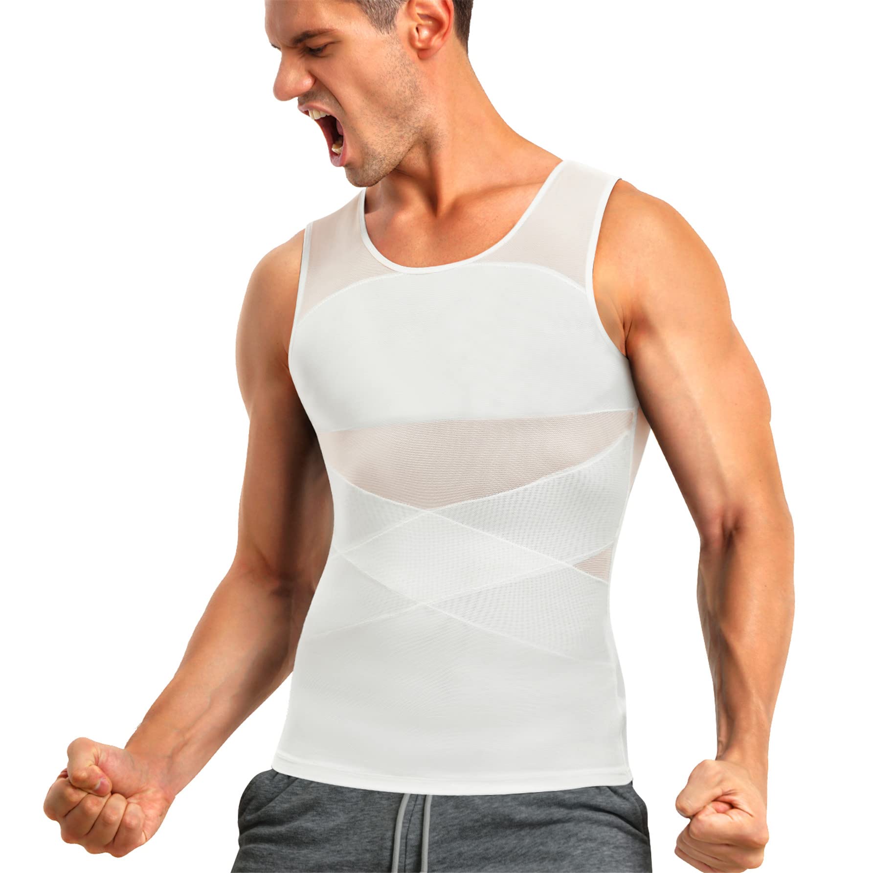 Herren Body Shaper Schlankheitshemd Bauchkontrollweste Brustkompression Basisschicht Bauch Slim Muscle Tank Tops Shapewear Taillentrainer Unterhemden L weiß Herren Body Shaper Schlankheitshemd Bauchkontrollweste Brustkompression Basisschicht Bauch Slim Muscle Tank Tops Shapewear Taillentrainer Unterhemden L weiß von Joom DACH