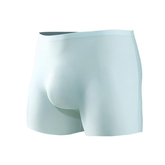 Herren-Boxershorts, 3D-Eisseide, nahtlos, dünn, atmungsaktiv, einfarbig, U-konvex, Sporthöschen 3XL hellblaue von Joom DACH