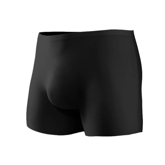 Herren-Boxershorts, 3D-Eisseide, nahtlos, dünn, atmungsaktiv, einfarbig, U-konvex, Sporthöschen 3XL schwarz von Joom DACH