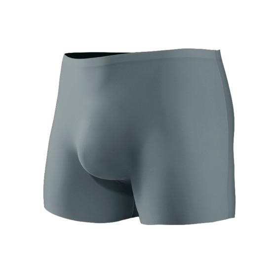 Herren-Boxershorts, 3D-Eisseide, nahtlos, dünn, atmungsaktiv, einfarbig, U-konvex, Sporthöschen XL grau von Joom DACH