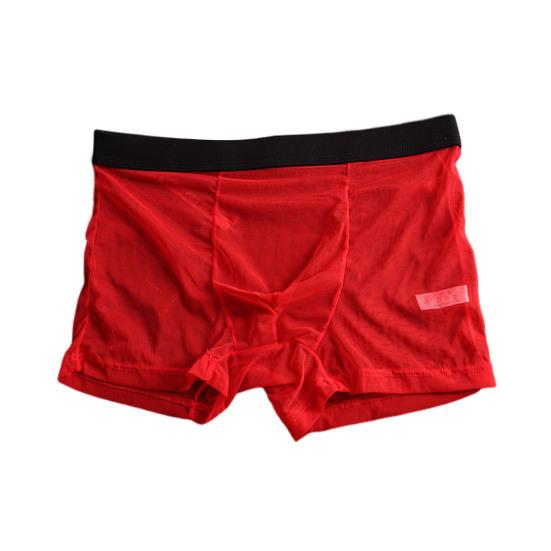 Herren Boxershorts Mid-Rise Bequeme Passform Hohe Elastizität Shorts Slips Spitze Mesh Garn Nahtlose Unterwäsche 3XL von Joom DACH