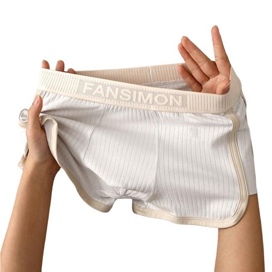 Herren Boxershorts Mid-Rise Hohe Elastizität Shorts Slips Patchwork Farbe U-Konvex Gerippt XXL licht grau von Joom DACH