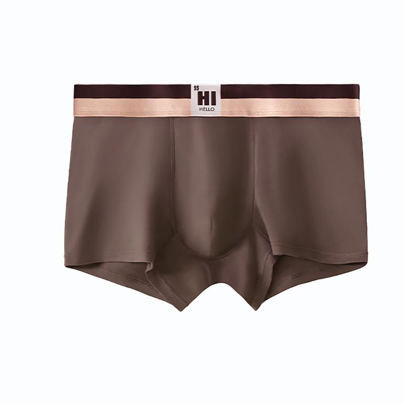 Herren-Boxershorts aus Baumwolle mit breitem Bund, feuchtigkeitsableitende Boxerunterwäsche, Höschen für Männer 3XL braun von Joom DACH
