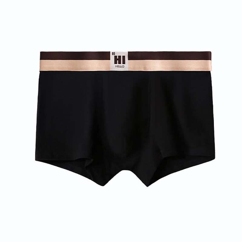 Herren-Boxershorts aus Baumwolle mit breitem Bund, feuchtigkeitsableitende Boxerunterwäsche, Höschen für Männer 3XL schwarz von Joom DACH
