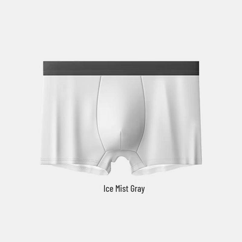 Herren-Boxershorts aus Eisseide: Übergröße, Atmungsaktiv, Schritt aus reiner Baumwolle, Vier-Ecken-Design 4XL von Joom DACH