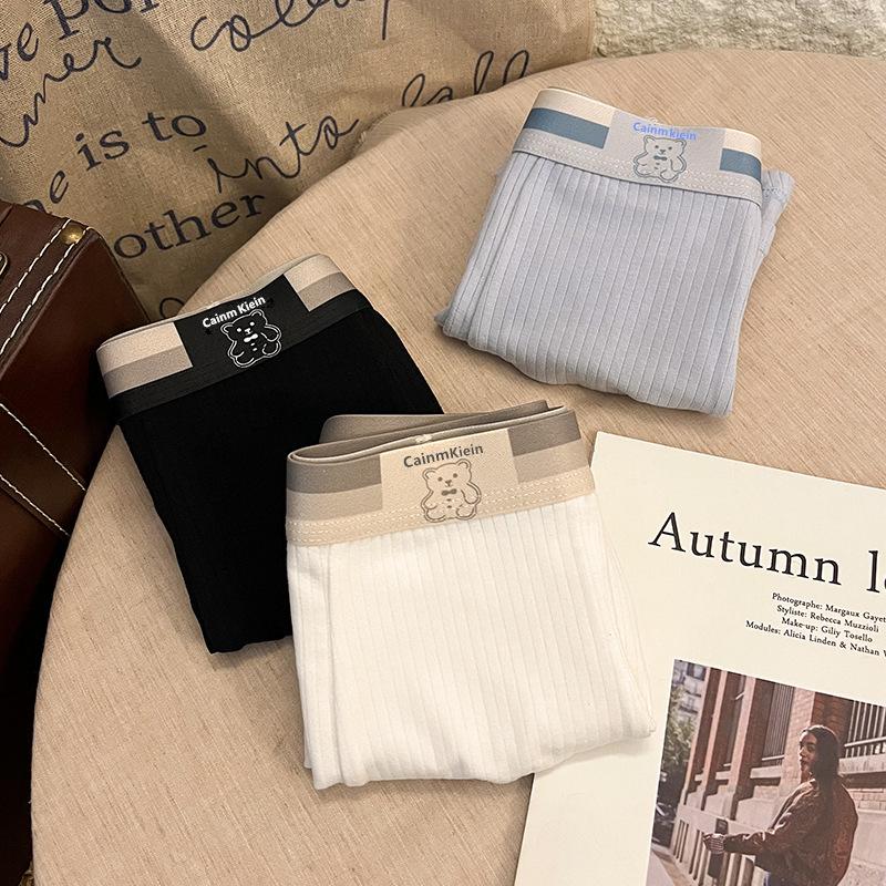 Herren-Boxershorts aus reiner Baumwolle mit Bärenmotiv – bequeme, atmungsaktive, antibakterielle Modeunterwäsche. 3XL: 140-160 Jin von Joom DACH