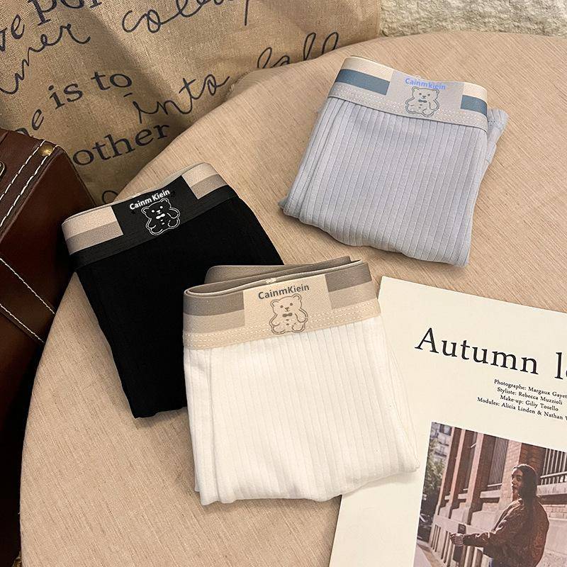 Herren-Boxershorts aus reiner Baumwolle mit Bärenmotiv – bequeme, atmungsaktive, antibakterielle Modeunterwäsche. 3XL: 140-160 Jin von Joom DACH