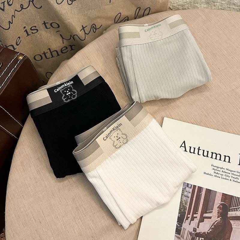 Herren-Boxershorts aus reiner Baumwolle mit Bärenmotiv – bequeme, atmungsaktive, antibakterielle Modeunterwäsche. XL: 100-120 Jin von Joom DACH