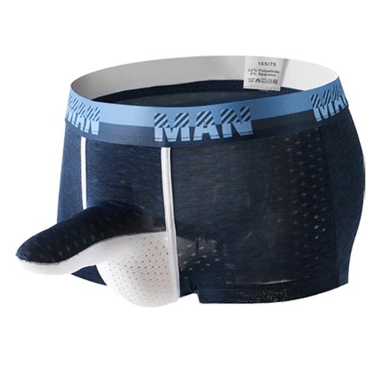 Herren Boxershorts mit Balltaschen Elefantennase Separates Design Shorts Unterwäsche Patchwork XL königsblau von Joom DACH