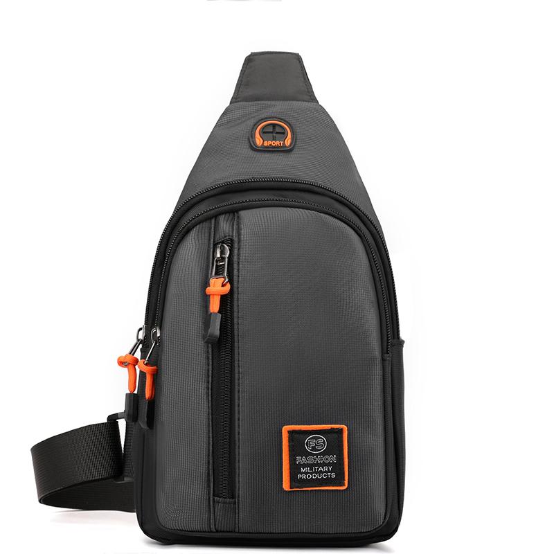 Herren Brusttasche, modische Umhängetasche, multifunktionale Umhängetasche auf der Schulter, Reise-Sling-Bag-Pack, Messenger-Pack grau von Joom DACH