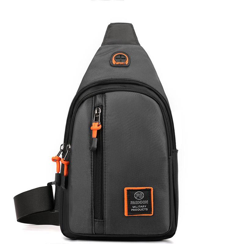 Herren Brusttasche, modische Umhängetasche, multifunktionale Umhängetasche auf der Schulter, Reise-Sling-Bag-Pack, Messenger-Pack grau von Joom DACH