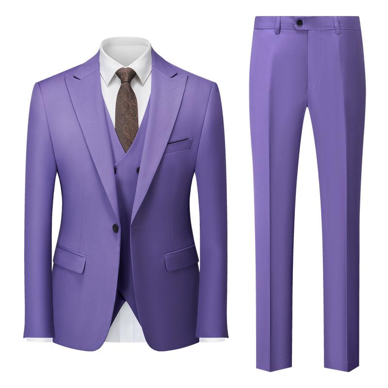 Herren Business Casual Anzug Hochzeit Bräutigam Anzug Herrenanzüge und Blazer L lavendel von Joom DACH