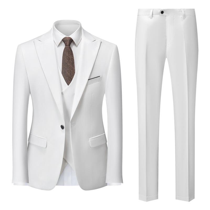 Herren Business Casual Anzug Hochzeit Bräutigam Anzug Herrenanzüge und Blazer M weiß von Joom DACH