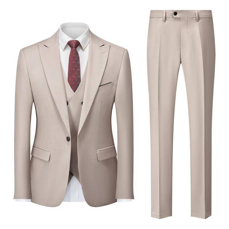 Herren Business Casual Anzug Hochzeit Bräutigam Anzug Herrenanzüge und Blazer M apricot von Joom DACH