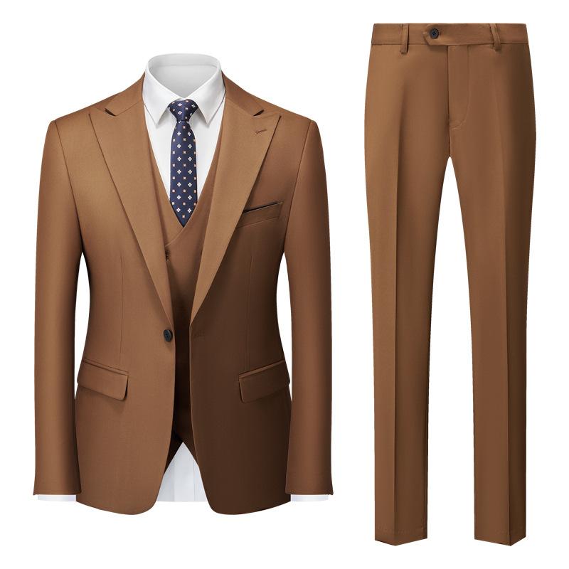 Herren Business Casual Anzug Hochzeit Bräutigam Anzug Herrenanzüge und Blazer M khaki von Joom DACH