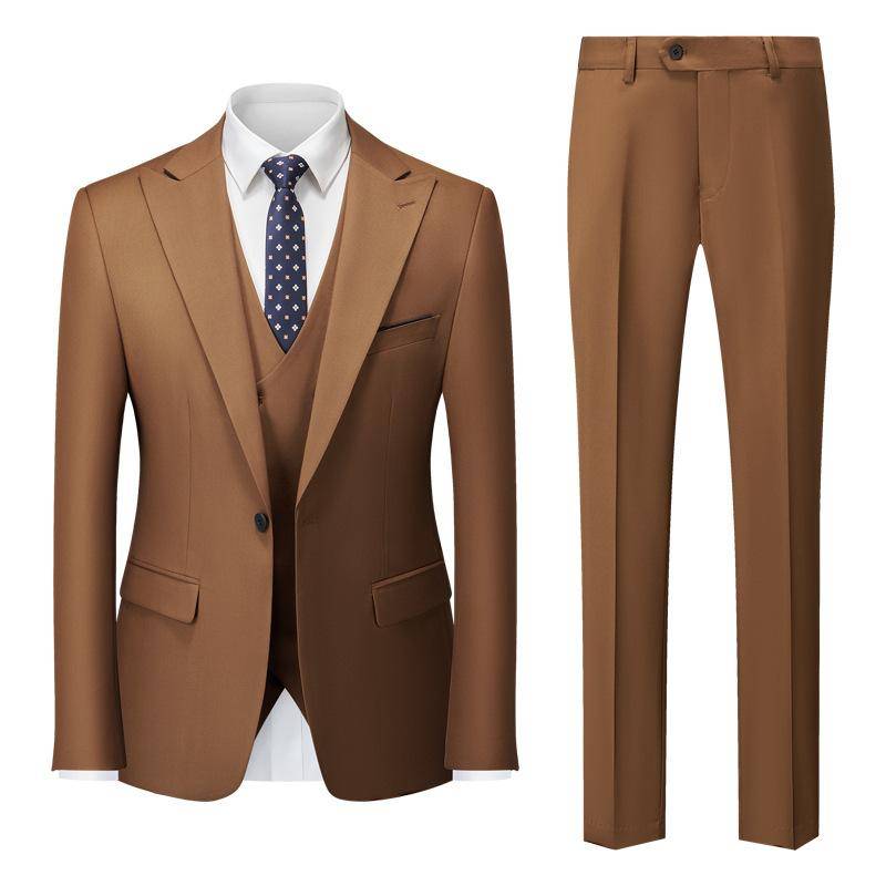 Herren Business Casual Anzug Hochzeit Bräutigam Anzug Herrenanzüge und Blazer M khaki von Joom DACH