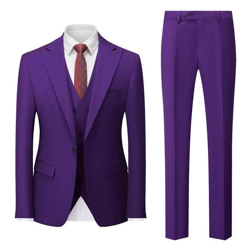 Herren Business Casual Anzug Hochzeit Bräutigam Anzug Herrenanzüge und Blazer XXXXL violett von Joom DACH