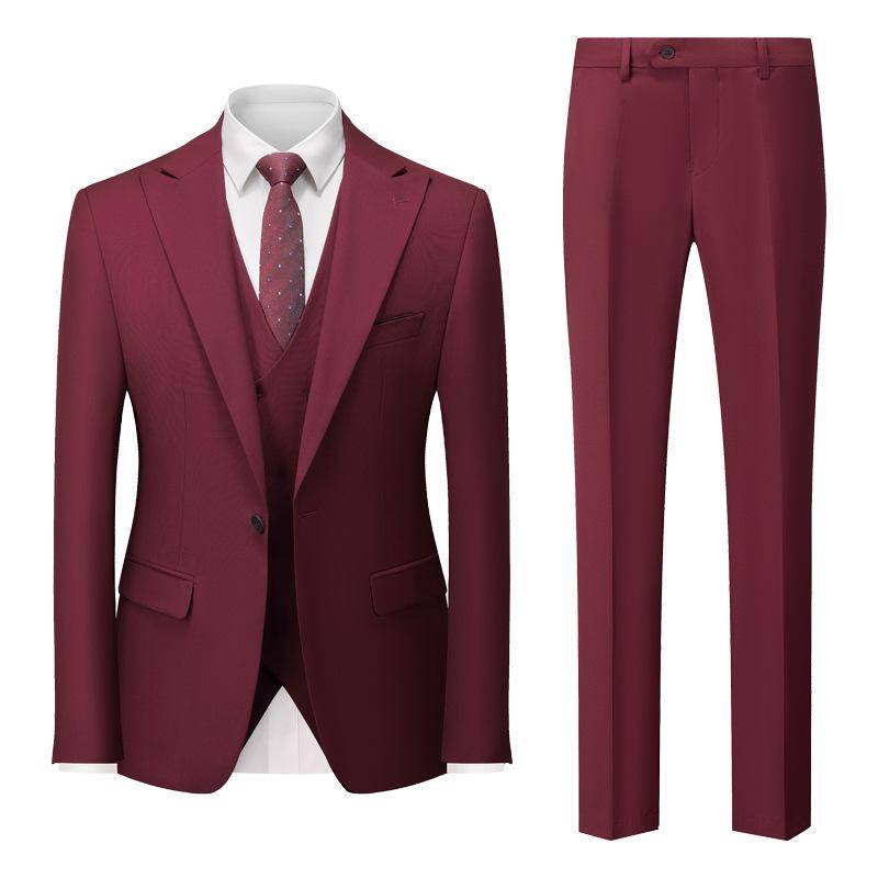 Herren Business Casual Anzug Hochzeit Bräutigam Anzug Herrenanzüge und Blazer XXXXXL bordeaux von Joom DACH