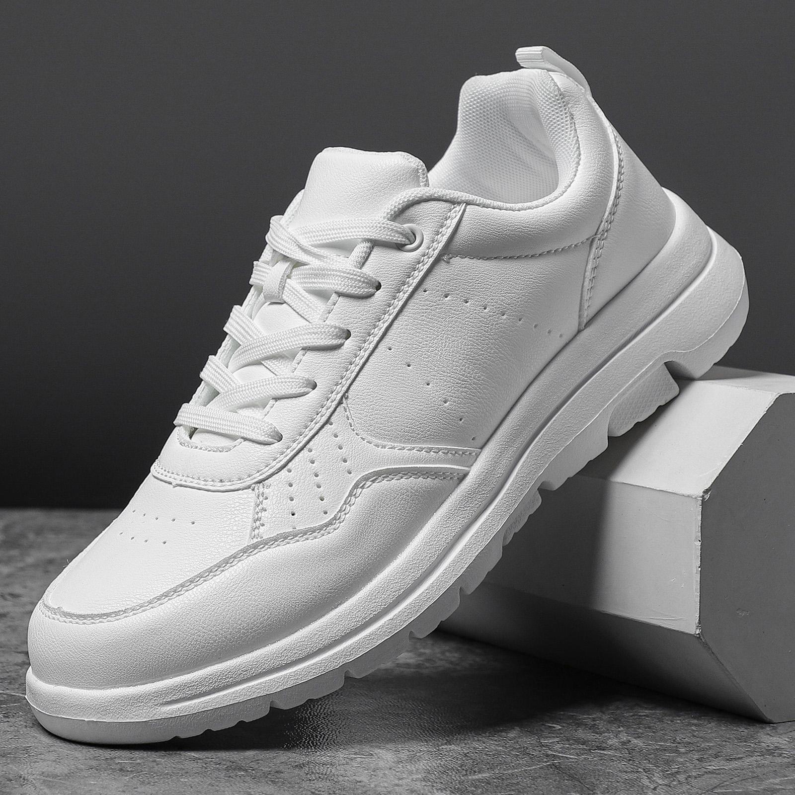 Herren Business Lederschuhe Weiche Mokassins Bequeme Freizeitschuhe für Herren Herbst Einfarbig Schwarz Weiß Herren Sneaker 39 von Joom DACH