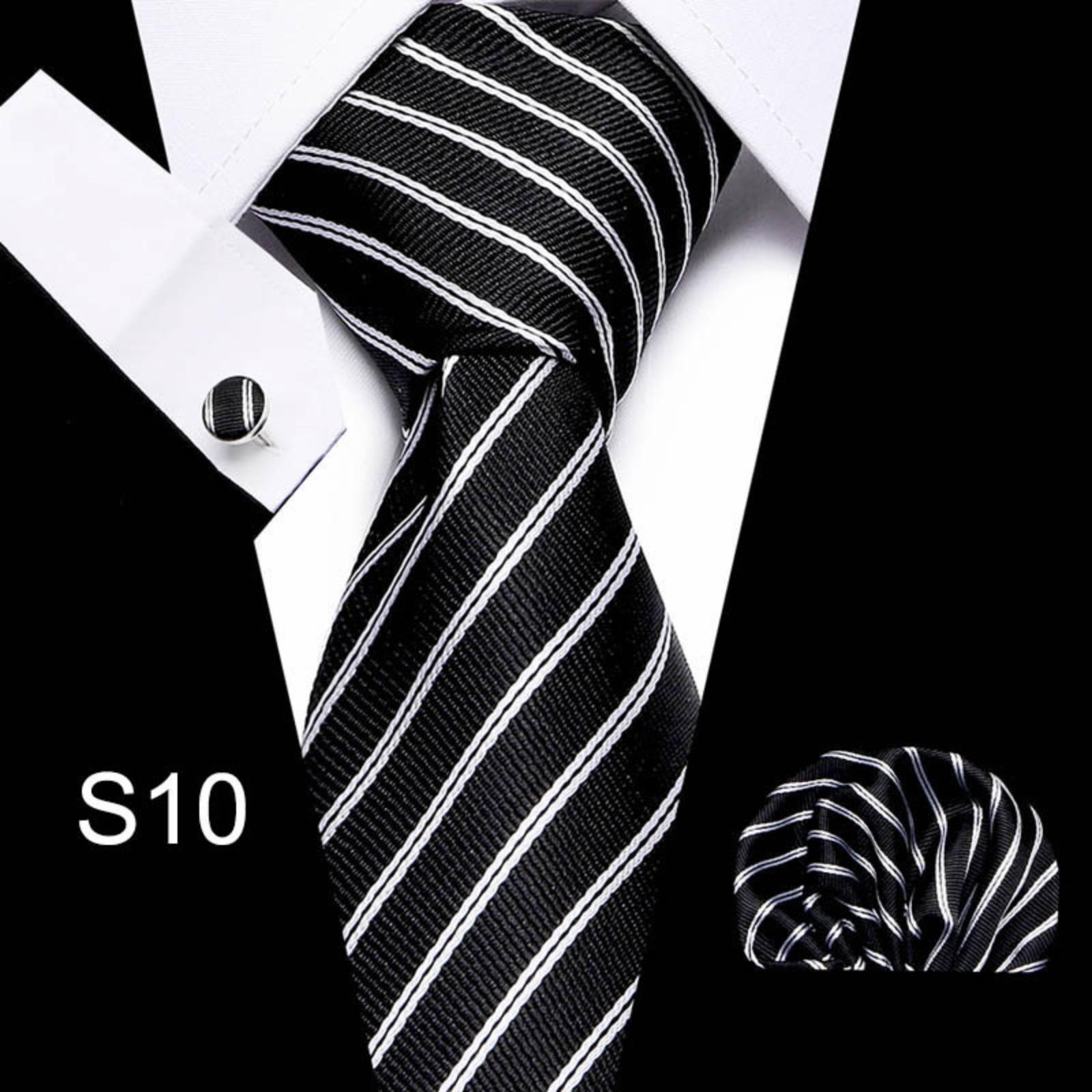 Herren Business Professionals Gestreifte Krawatte Hochzeitsanzug Accessoires Polyester Krawatte Männer One Size schwarz von Joom DACH