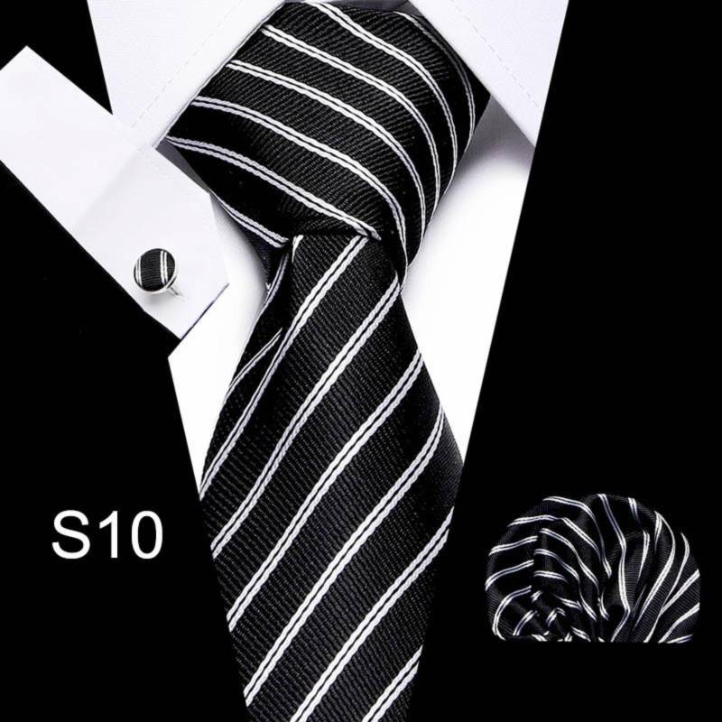 Herren Business Professionals Gestreifte Krawatte Hochzeitsanzug Accessoires Polyester Krawatte Männer One Size schwarz von Joom DACH
