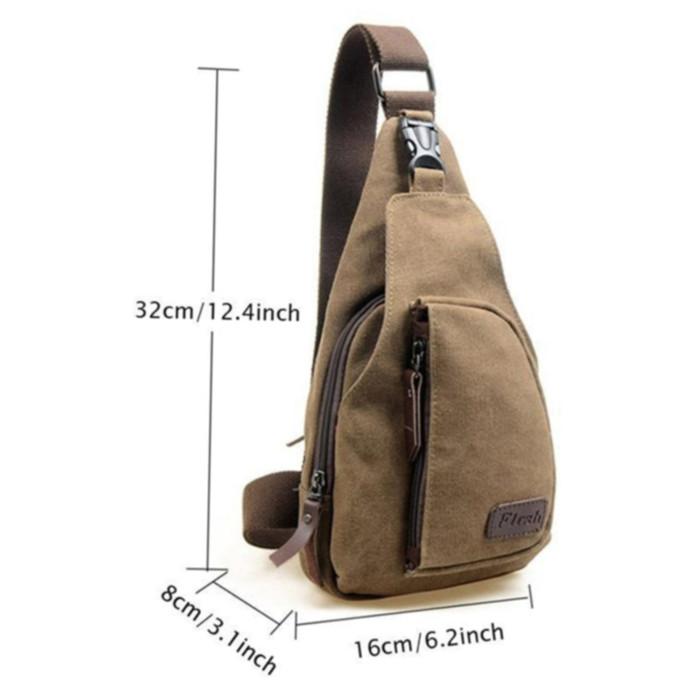 Herren Canvas Outdoor Travel Military Messenger Satchel Umhängetasche Umhängetasche Rucksäcke khaki von Joom DACH