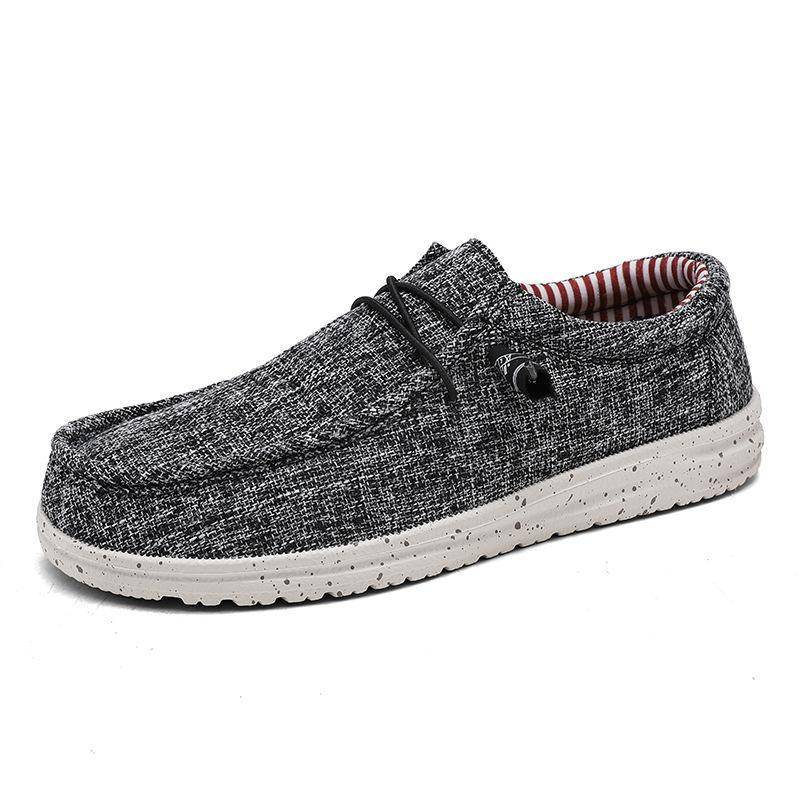 Herren Canvas Slipper Herbst Herren Vulkanisierte Schuhe Atmungsaktiv Leicht Wandern Outdoor Sportschuhe Canvas Schuhe 39 schwarz von Joom DACH