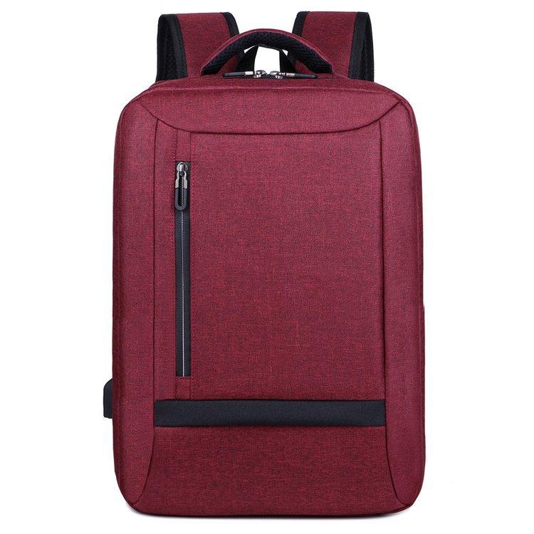 Herren Casual Business Rucksack Herren USB-Lade Computerrucksack Geschäftsreise Pendeln Business Computerrucksack rot von Joom DACH