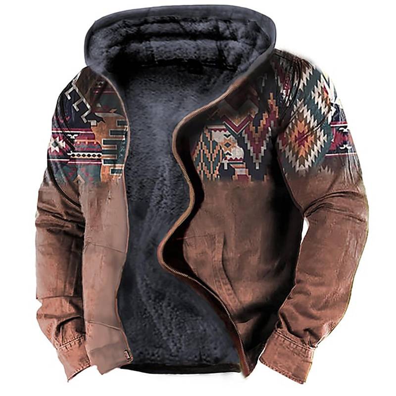 Herren Casual Camouflage Sport Sweatshirt Langarm Reißverschluss Kapuzenjacke Mantel XXL kaffeebraun von Joom DACH