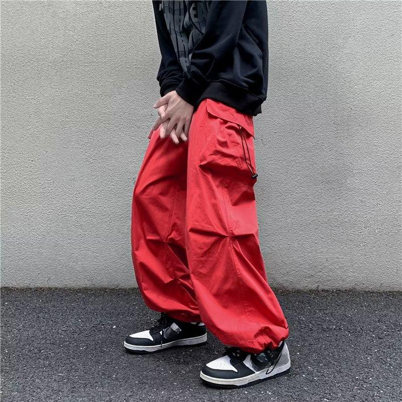 Herren Casual Cargohose Weites Bein Mehrere Taschen Elastische Taille Kordelzug Lange Hose Hip Hop Sport Lose Overalls Hose 3XL rot Herren Casual Cargohose Weites Bein Mehrere Taschen Elastische Taille Kordelzug Lange Hose Hip Hop Sport Lose Overalls Hose 3XL rot von Joom DACH