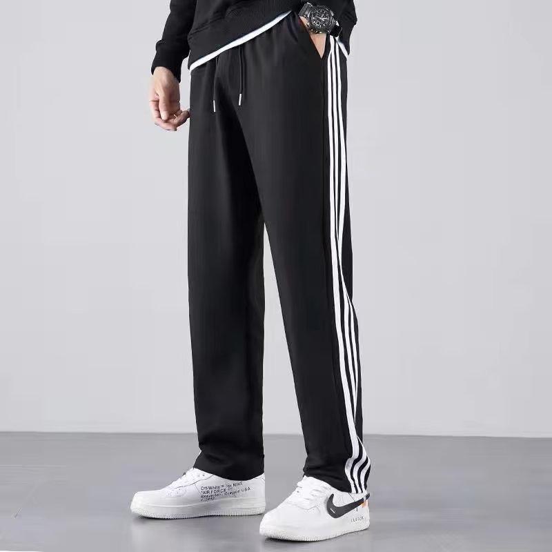 Herren Casual Drei-Streifen Straight-Leg Sweatpants - Trendiger Frühlingsstil XL von Joom DACH
