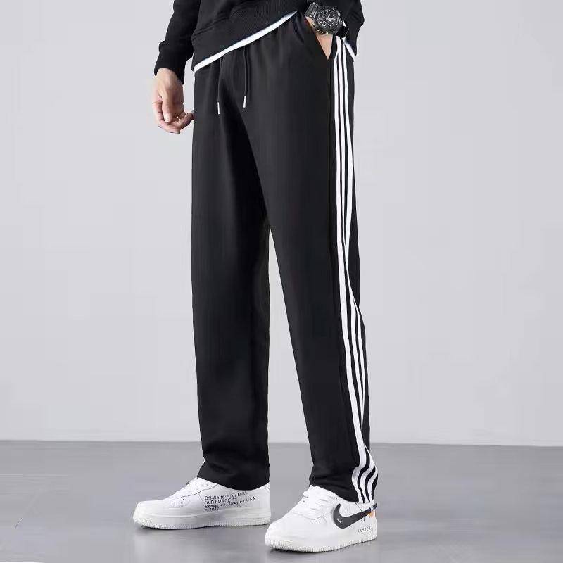 Herren Casual Drei-Streifen Straight-Leg Sweatpants - Trendiger Frühlingsstil XL von Joom DACH