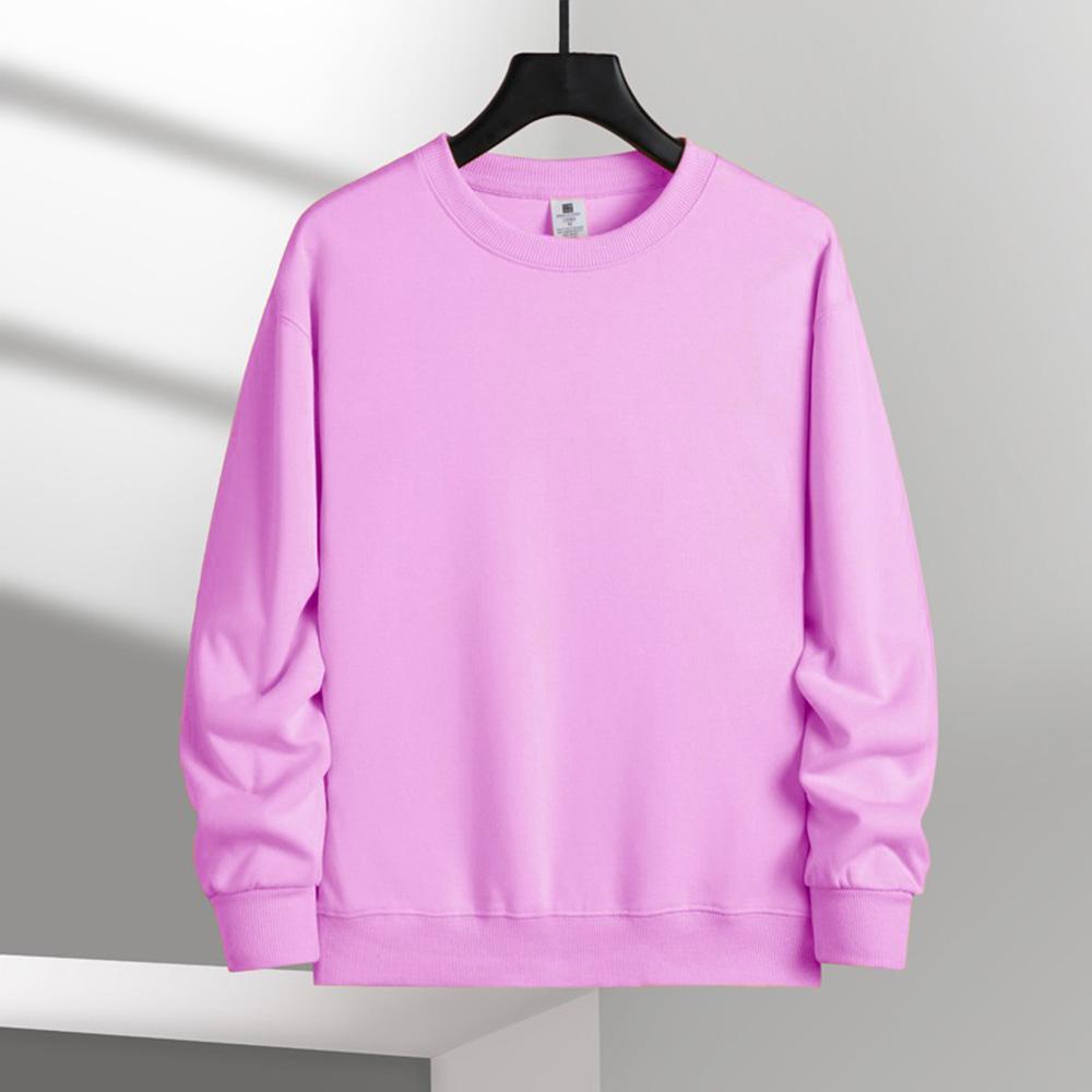 Herren Casual Einfarbig Rundhals Sweatshirts Klassisches Sweatershirt Pullover Streetwear Langarm Trendy Standard Swatershirt S violett von Joom DACH