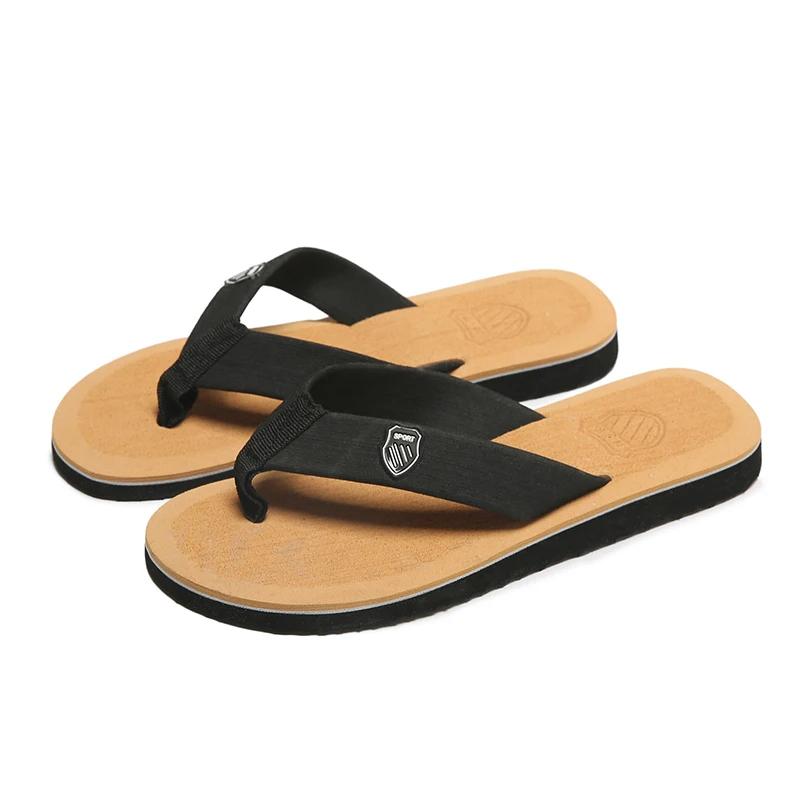 Herren Casual Flip Flops Mode Strandschuhe Herren Sommer Rutschfest Flache Pantoletten Herren Hausschuhe Indoor Hausschuhe Mann Männlich Slipper 45 von Joom DACH