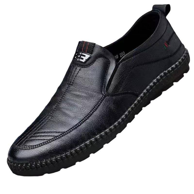 Herren Casual Schwarz Flats Fahrschuhe Wanderschuhe Mokassins Herrenschuhe Atmungsaktiv Business Slipper Loafer Übergröße 43 schwarz von Joom DACH
